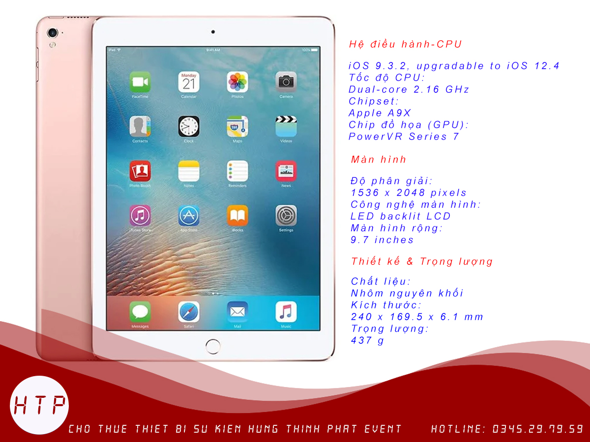 Cho thuê ipad Pro tại HCM | Hưng Thá»nh Phát Events Hot 0345.29.79.59
